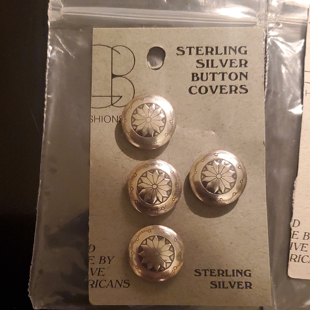 Sterling Silver Button Covers - image 3